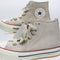 Odd sizes - Kids Converse All Star Eva Lift Hi Youth Trainers Papyrus Egret Midnight Navy UK Sizes Right 1/Left 2