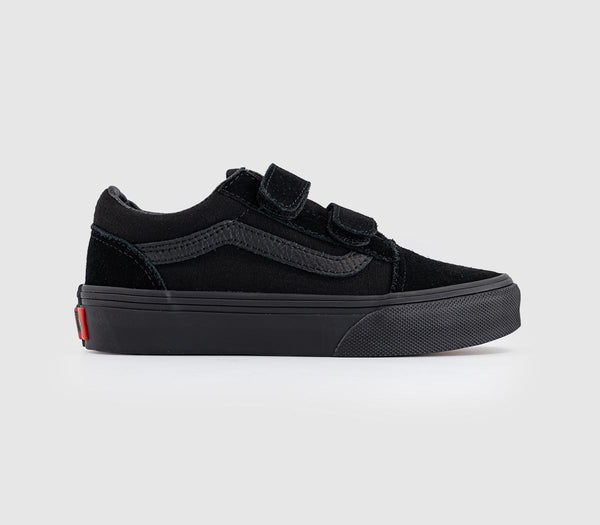 Kids Vans Old Skool V Trainers Black Mono