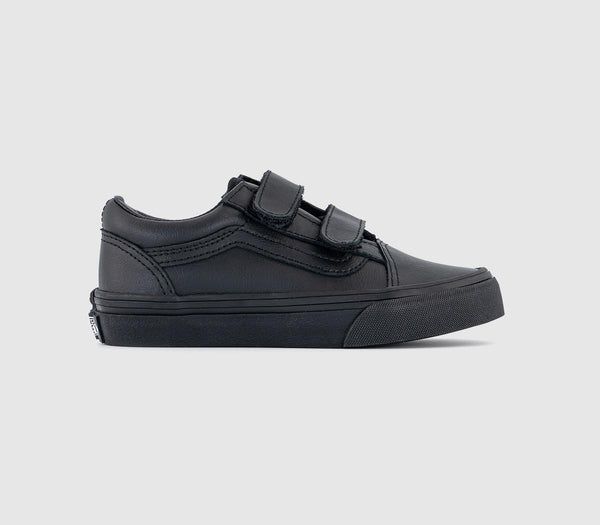 Kids Vans Old Skool V (K) Classic Tumble Black Mono