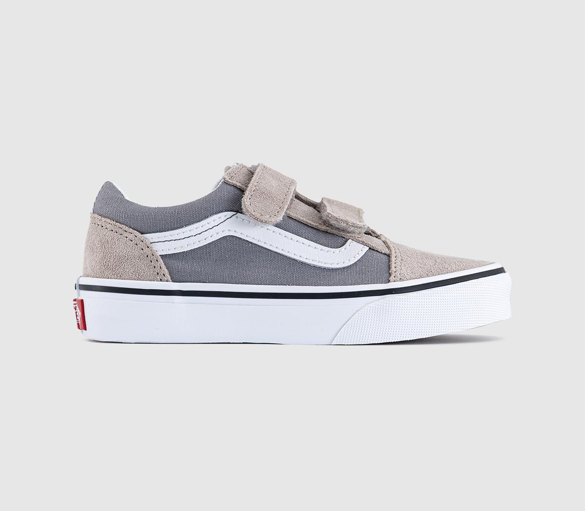 Kids Vans Old Skool V Trainers Two Tone Frost Grey