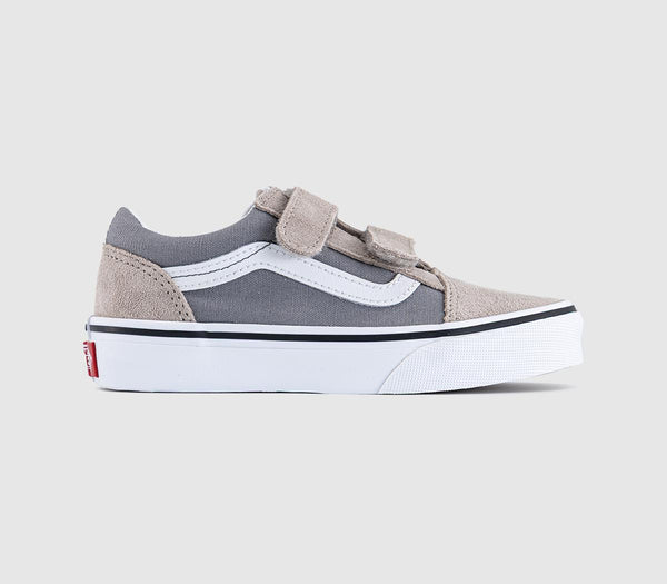 Kids Vans Old Skool V Trainers Two Tone Frost Grey