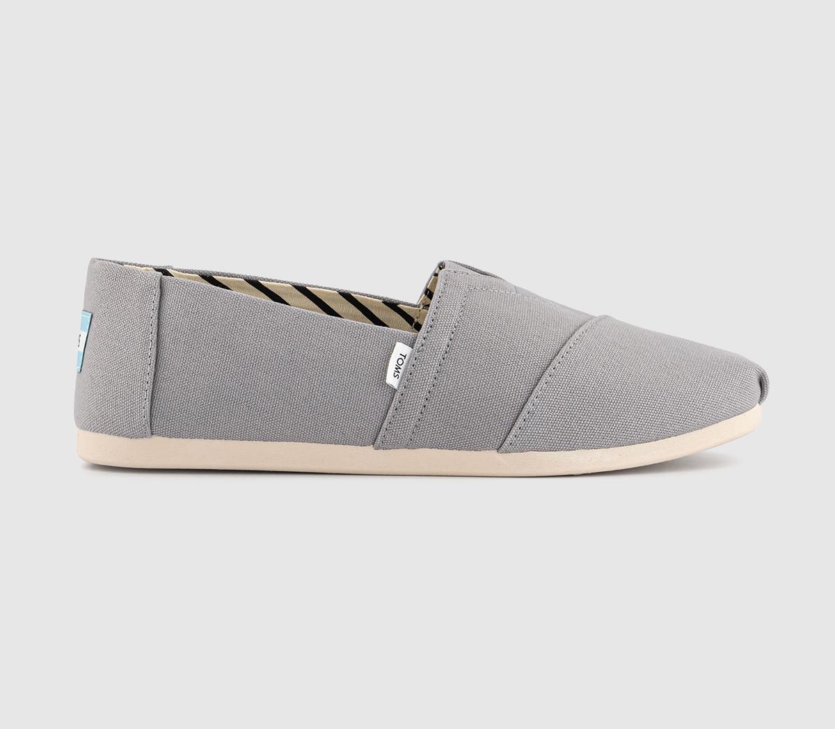 Mens Toms Classic Alpargata Drizzle Grey