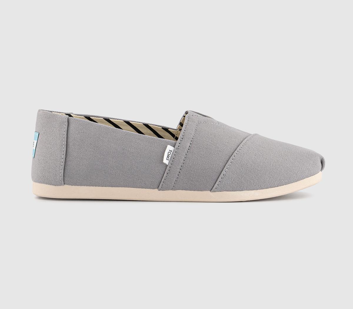 Mens Toms Classic Alpargata Drizzle Grey Uk Size 8