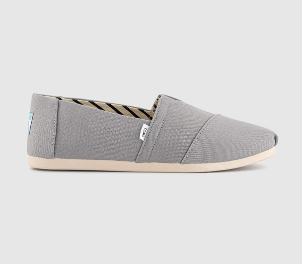 Mens Toms Classic Alpargata Drizzle Grey Uk Size 8