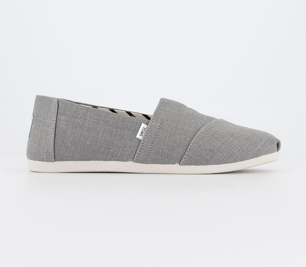 Odd Sizes - Mens Toms Classic Alpargata Cement Heritage Canvas - UK Sizes Right 6/Left 7