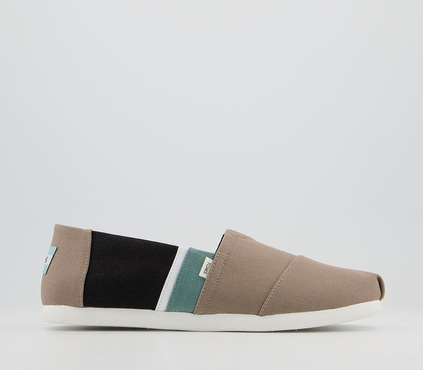 Odd Sizes - Toms Classic Alpargata Desert Taupe Color Black - UK Sizes Right 10/Left 11