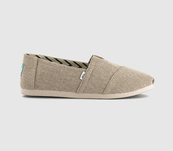Mens Toms Classic Alpargata Shoes M Natural Uk Size 11