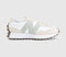New Balance 327 Trainers Angora White Silver Moss UK Size 4