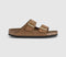 Womens BIRKENSTOCK Arizona Two Strap Sandals Mink Nubuck Sgfb UK Size 5 EU38