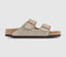 Womens BIRKENSTOCK Arizona Two Strap Sandals Suede Taupe UK Size 5.5 EU39