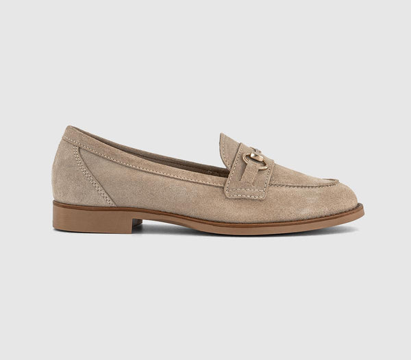 Womens OFFICE Fountain Snaffle Trim Loafers Beige UK Size 9