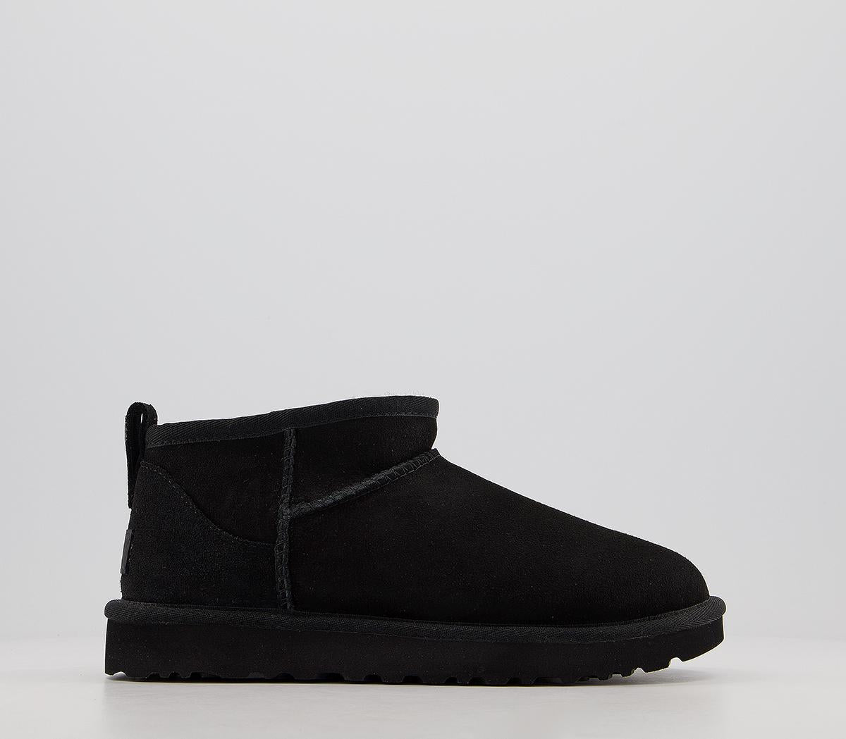 Womens UGG Classic Ultra Mini Boots Black UK Size 8