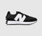  New Balance 327 Black Black White Uk Size 4