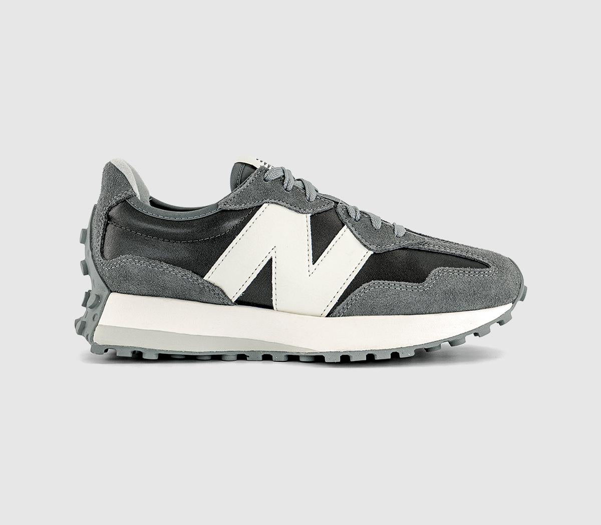 New Balance 327 Trainers Black Metallic White