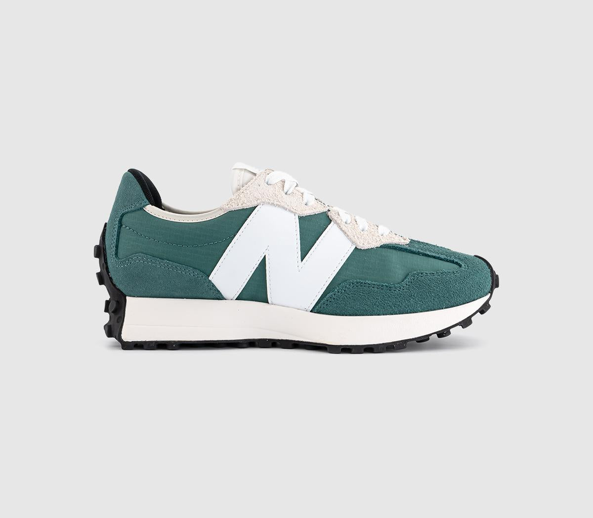  New Balance 327 Trainers Green White Off White Uk Size 3