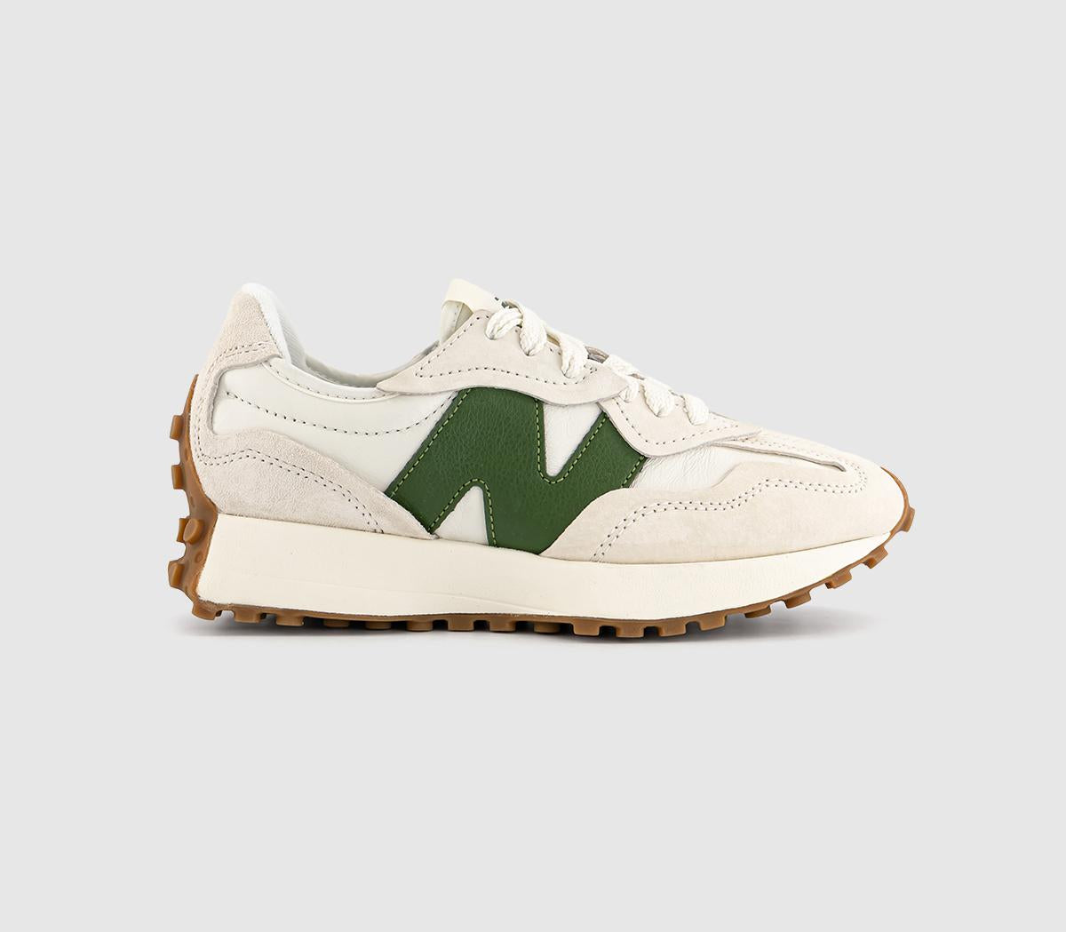  New Balance 327 Trainers Linen Green Gum Uk Size 6
