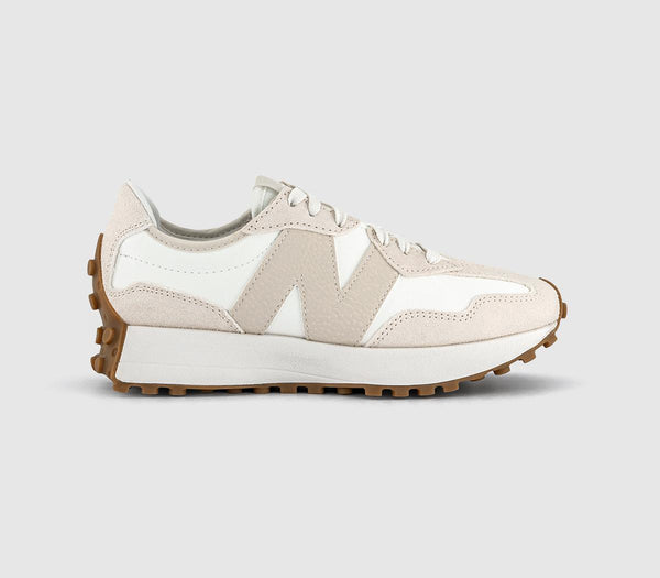 Odd Sizes -  New Balance 327 Trainers Linen Oatmeal - UK Sizes Right 4/Left 3.5