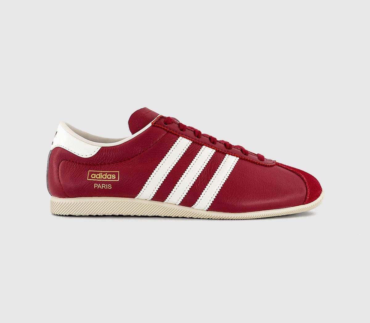 adidas Paris Trainers Team Victory Red Off White Cream White