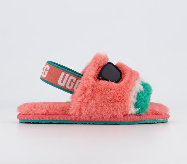 Kids UGG Fluff Yeah Slides Infant Watermelon