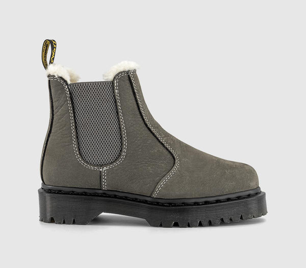 Womensdr. Martens 2976 Bex Chelsea Boots Gunmetal Milled Nubuck Uk Size 6