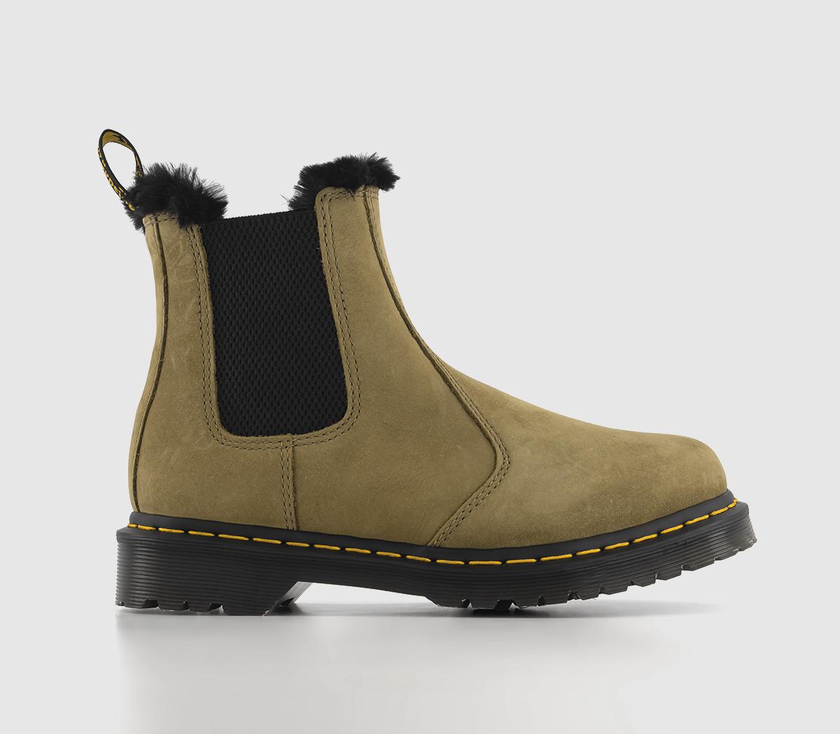 Womens Dr. Martens 2976 Leonore Olive Black Uk Size 3