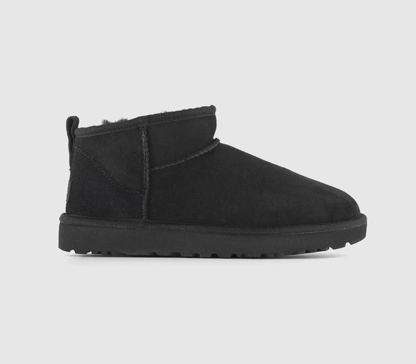 Womens UGG Classic Ultra Mini Boots Black UK Size 8