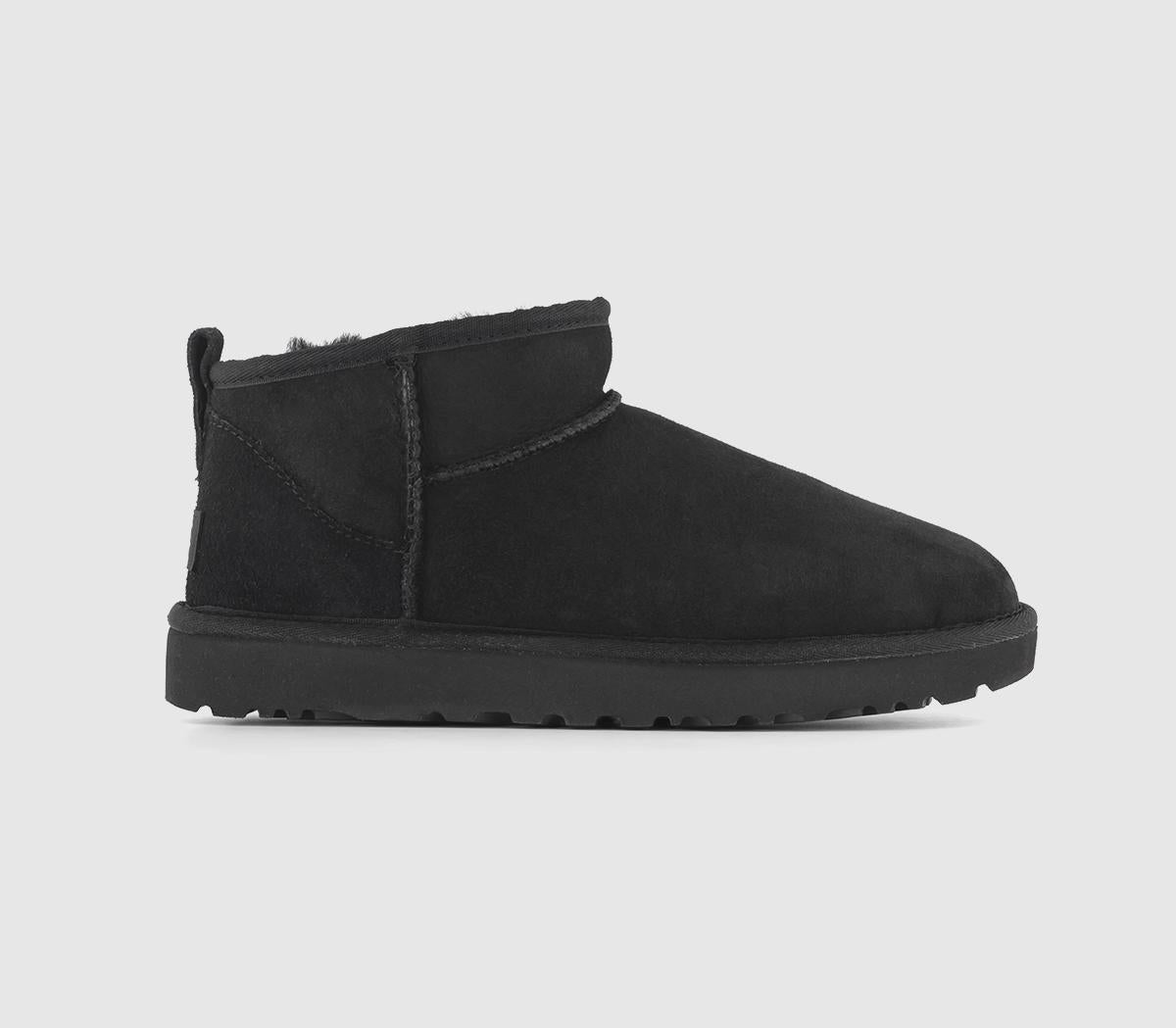 Womens UGG Classic Ultra Mini Boots Black UK Size 8