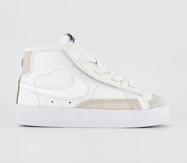 Odd Sizes - Kids Nike Blazer Mid '77 Infant Summit White Clear Light Orewood - UK Sizes Right 5.5 infant/Left 6.5 infant