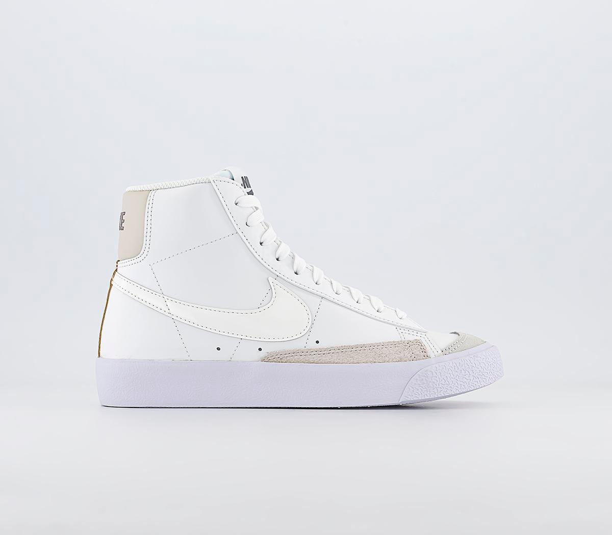 Odd Sizes - Kids Nike Blazer Mid '77 Gs Summit White Clear Orewood White - UK Sizes Right 4/Left 5