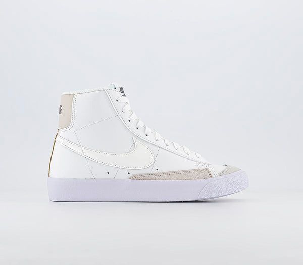 Odd Sizes - Kids Nike Blazer Mid '77 Gs Summit White Clear Orewood White - UK Sizes Right 4/Left 5