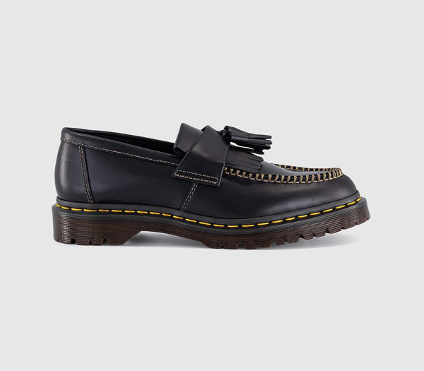 Mens Dr. Martens Adrian Loafers Black Whipstitch