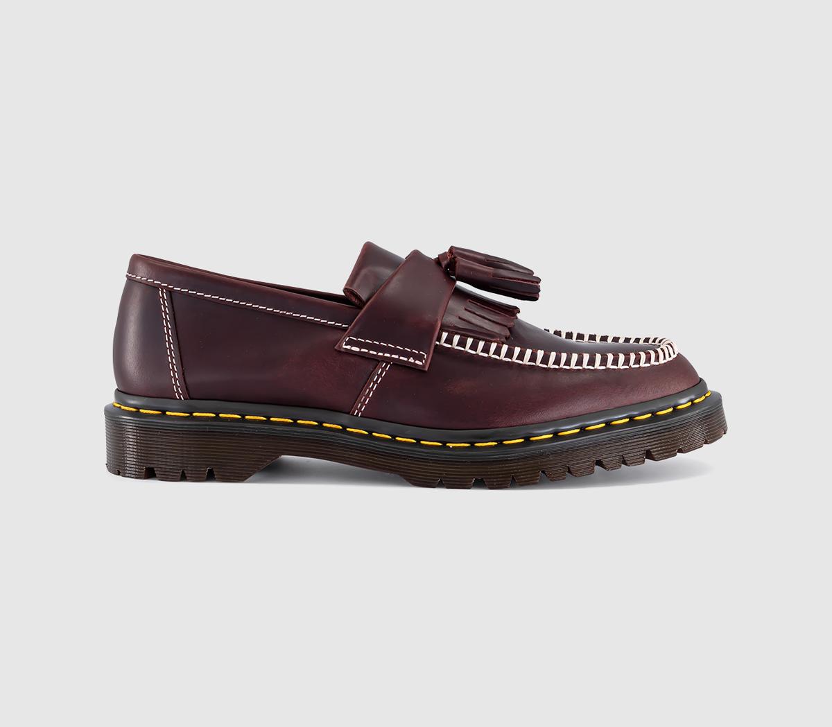 Mens Dr. Martens Adrian Men's Loafers Cherry Red Whipstitch