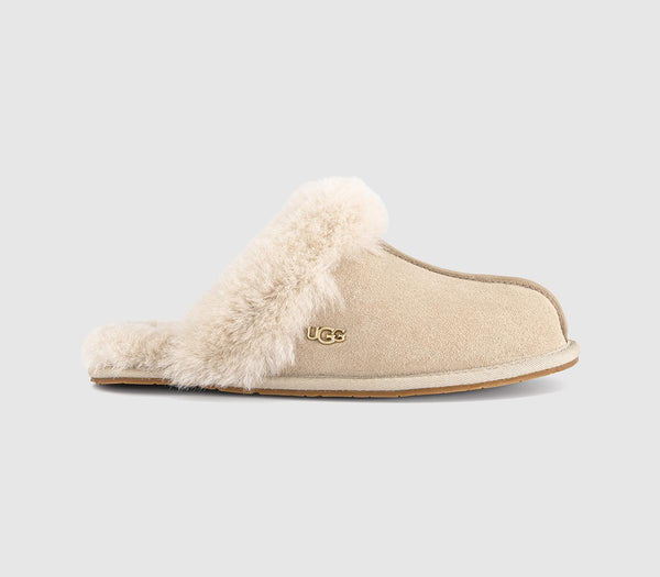 Womens UGG Scuffette II Slippers Metal Logo Moonlight