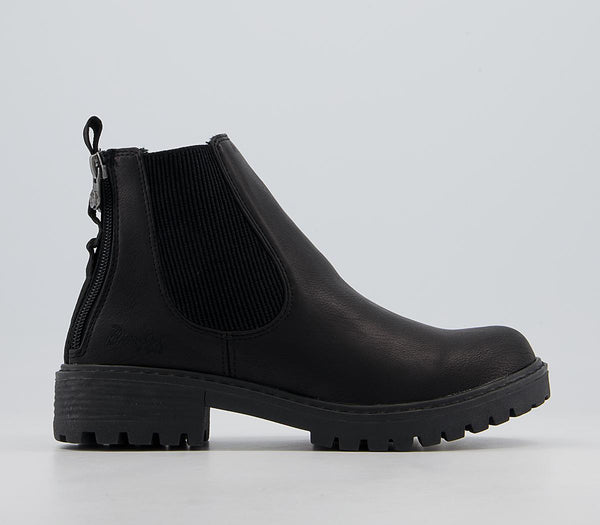 Odd Sizes - Womens Blowfish Malibu Raffal Chelsea Boot Black - UK Sizes Right 5/Left 4