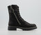 Odd sizes - Womens Blowfish Malibu Rauly Zip Boot Black Uk Sizes Right 3/Left 4
