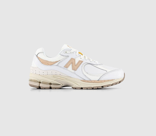 Odd Sizes - New Balance 2002 Bright White Offwhite Nude - UK Sizes Right 4/Left 4.5