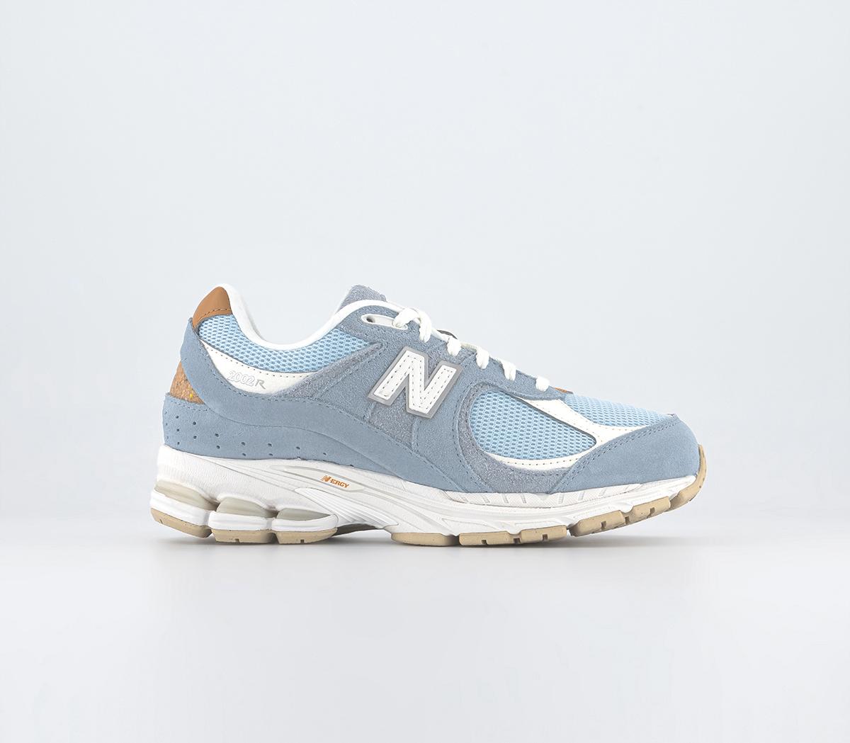 New Balance 2002 Angora Blue Off White Brown Uk Size 4.5