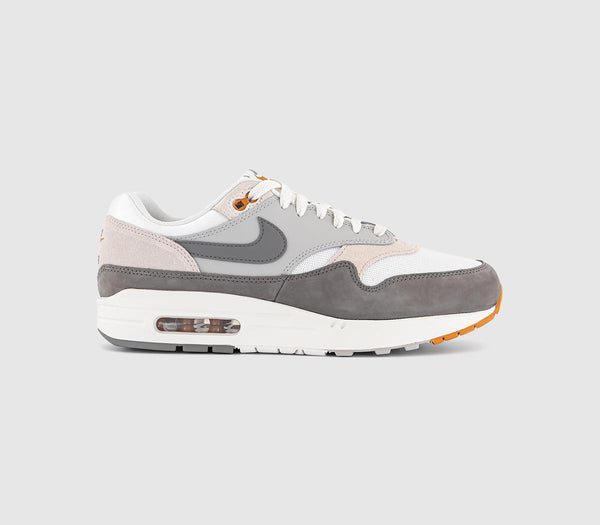 Nike Air Max 1 Trainers Summit White Flat Pewter Light Iron Ore