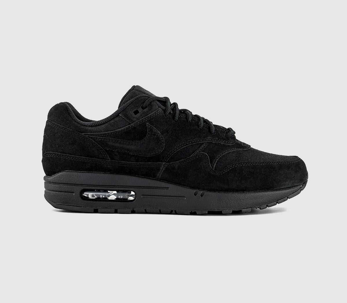 Nike Air Max 1 Trainers Black Black Black Anthracite