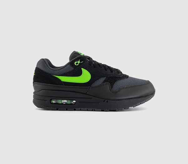 Nike Air Max 1 Trainers Anthracite Green Strike Black