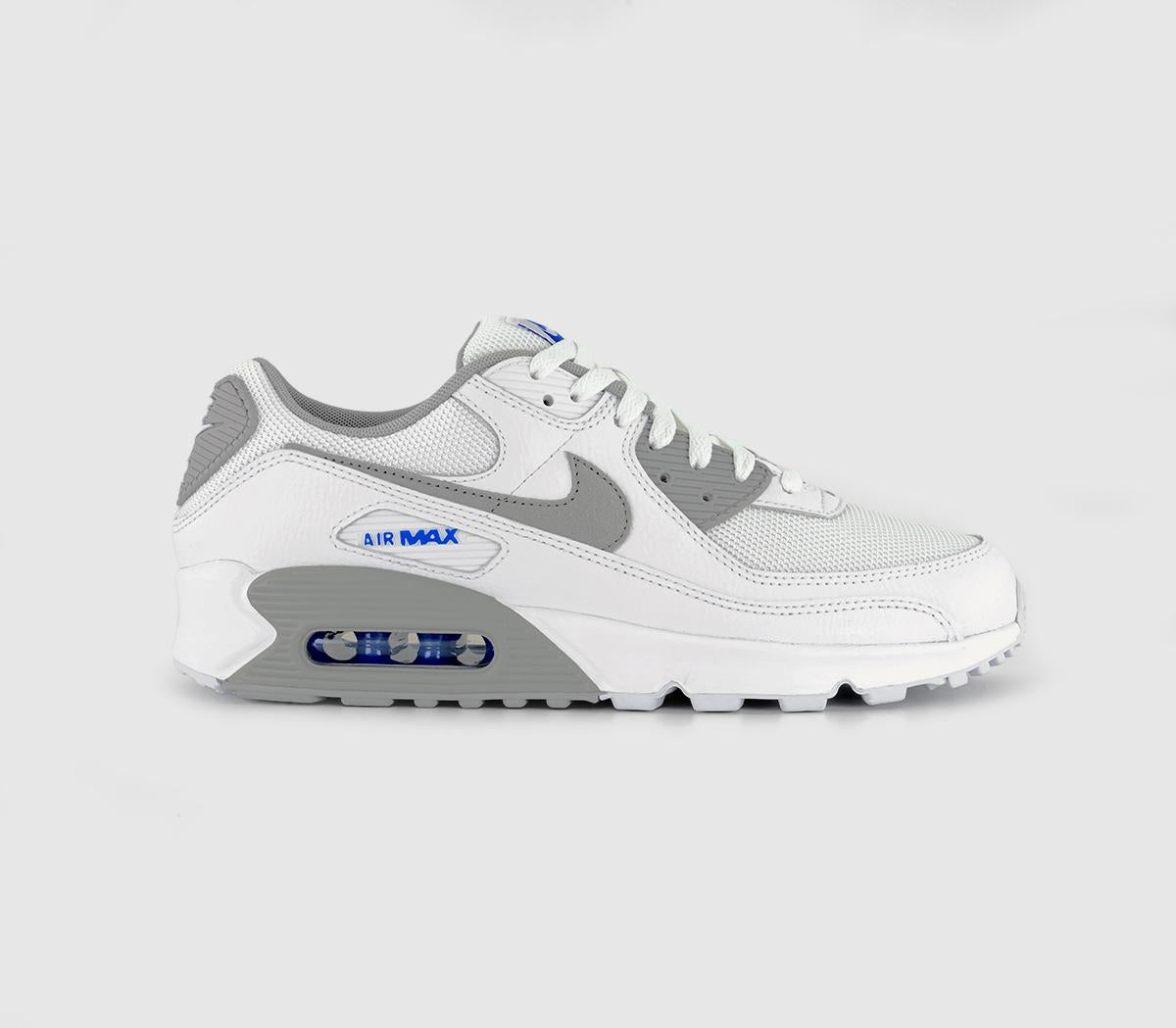 Nike Air Max 90 White Light Smoke Grey Racer Blue