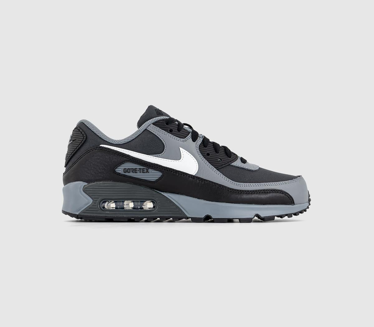 Nike Air Max 90 Gore Tex Trainers Dark Smoke Grey Summit White