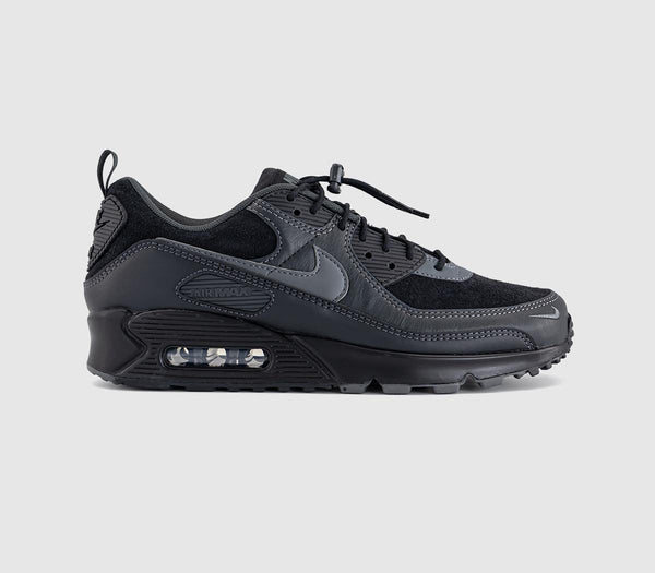 Nike Air Max 90 Trainers Black Iron Grey Anthracite Dark Smoke Grey