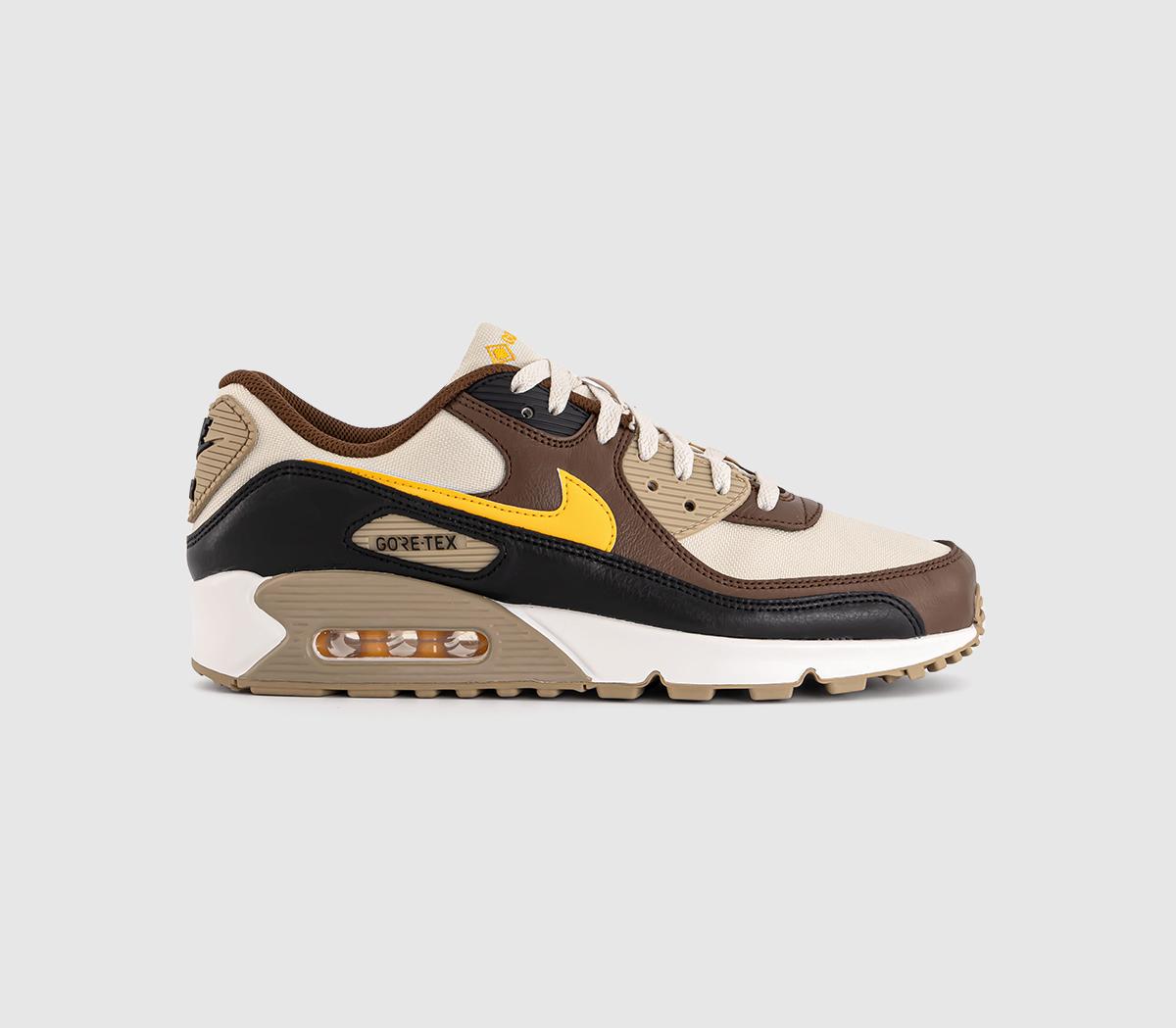 Nike Air Max 90 Trainers Cacao Wo Light Orewood Brown Khaki Black