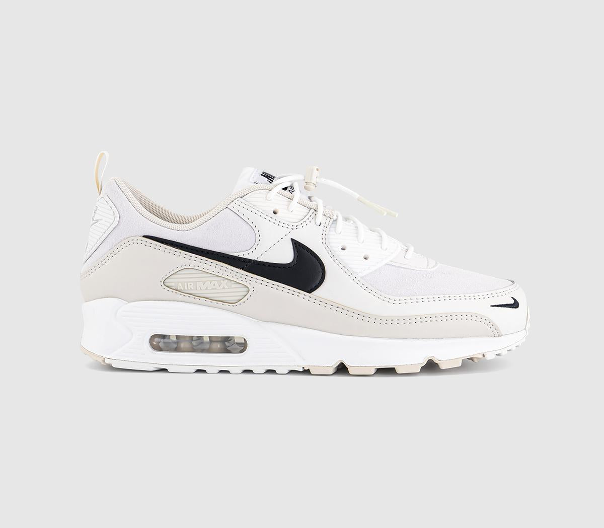 Nike Air 90 Trainers White Black Light Orewood Brown phantom