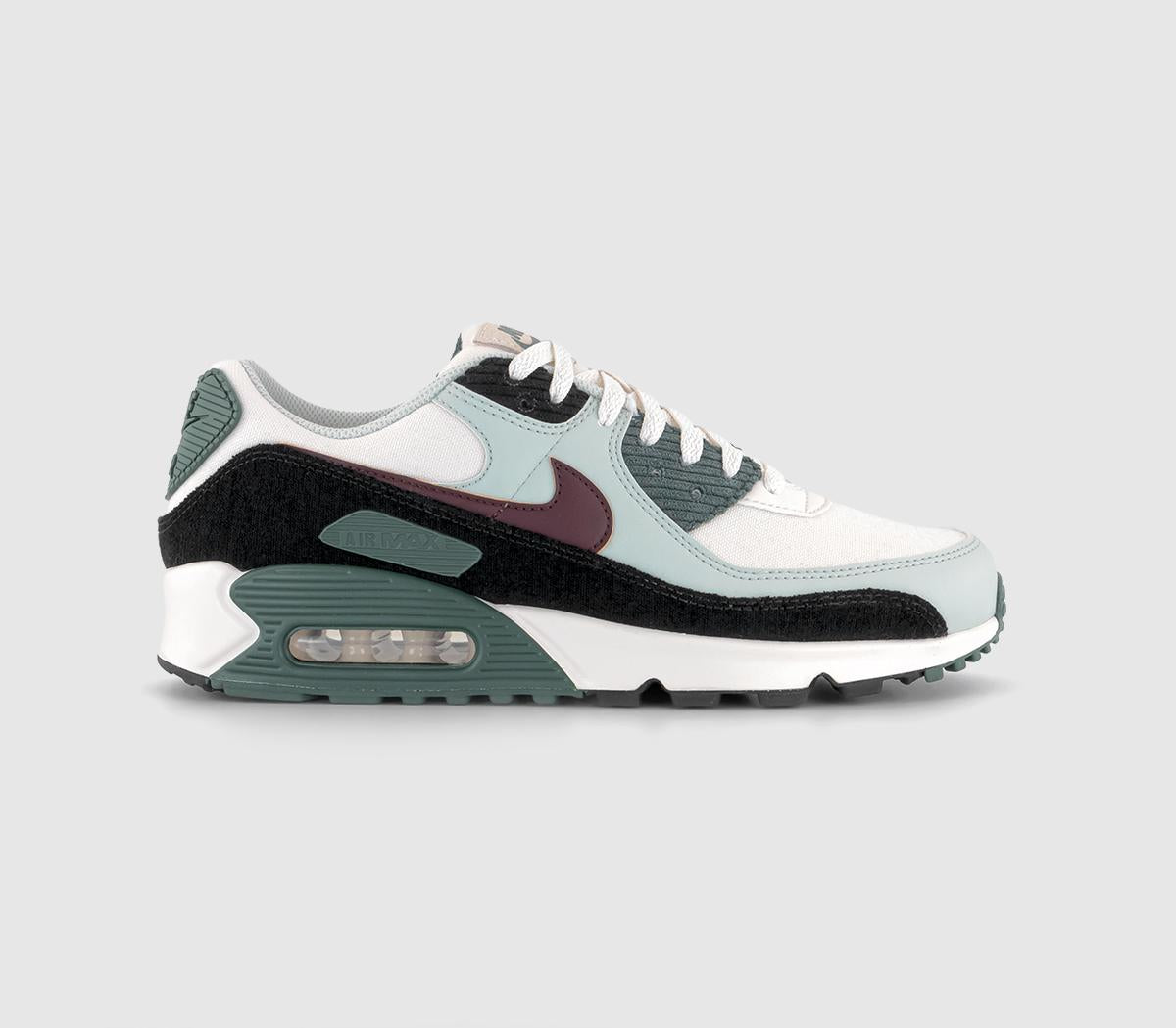 Nike Air Max 90 Trainers Phantom Burgundy Crush Vintage Green