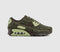 Mens Nike Air Max 90 Trainers Med Olive Cargo Khaki White Uk Size 8