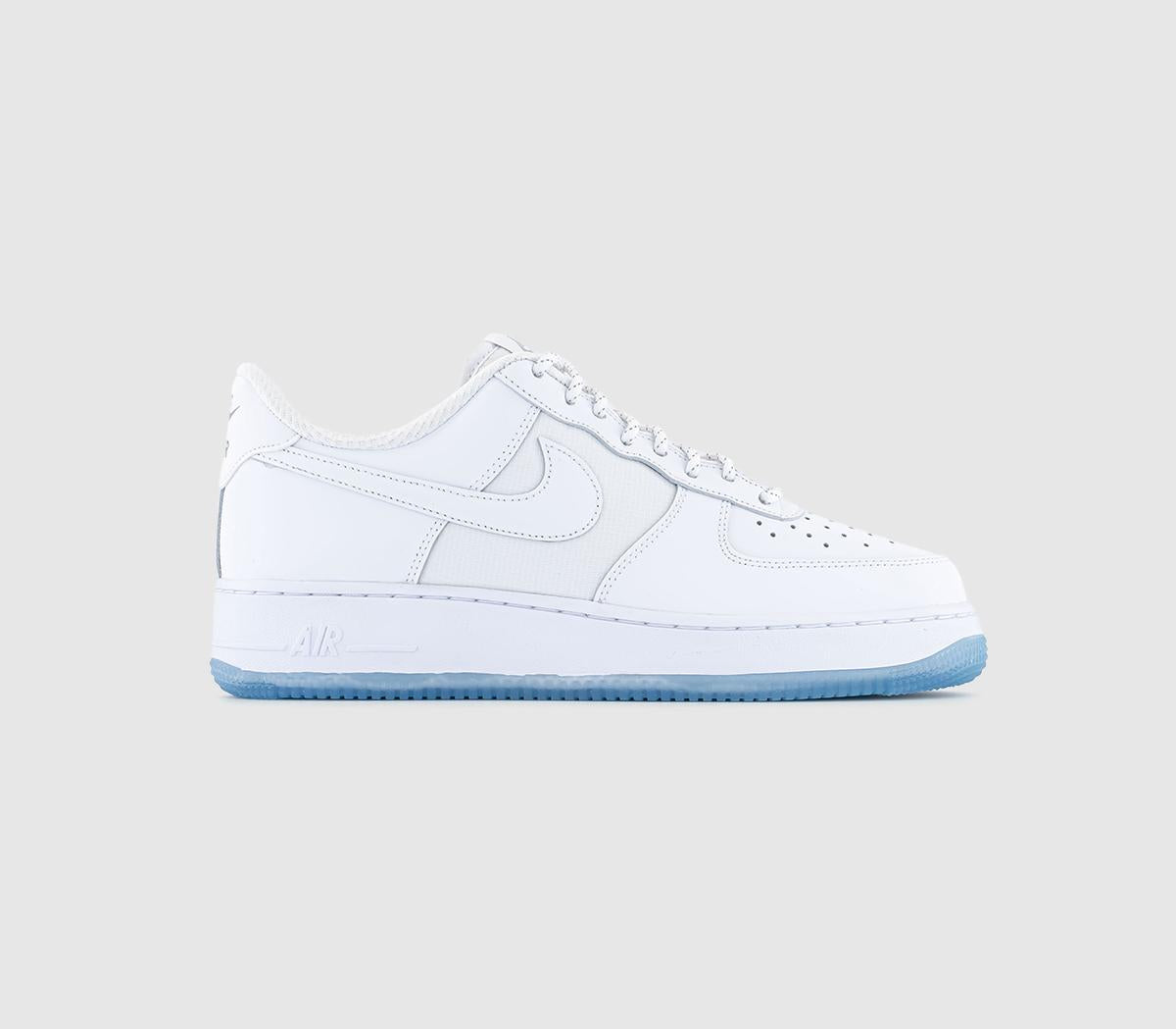 Nike Air Force 1 07 Trainers White White Reflect Silver Uk Size 7