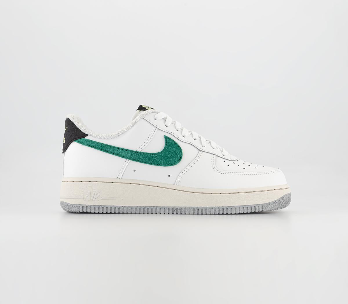 Nike Air Force 1 07 Summit White Malachite Black Citron Tint Uk Size 8