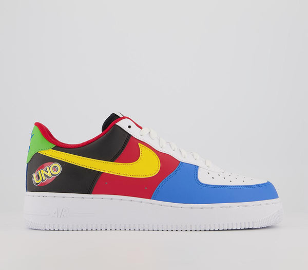 Nike Air Force 1 07 Trainers White Yellow Zest University Red